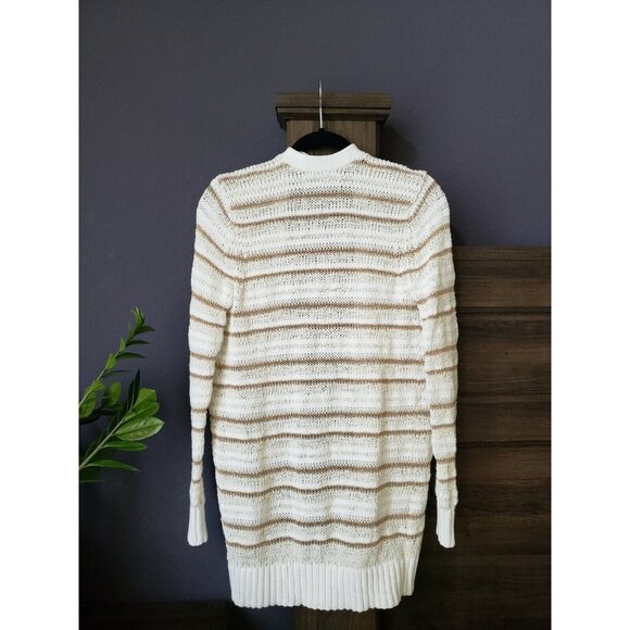 LOFT‎ Cardigan Shimmer Stripe Open Women Size XS knit Oversized NWOT - Picture 8 of 13